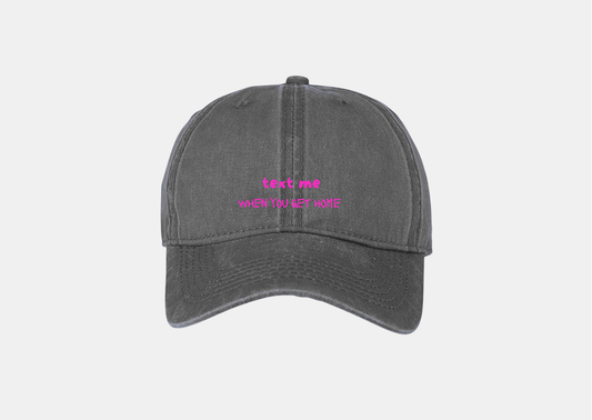 TEXT ME WASHED CAP